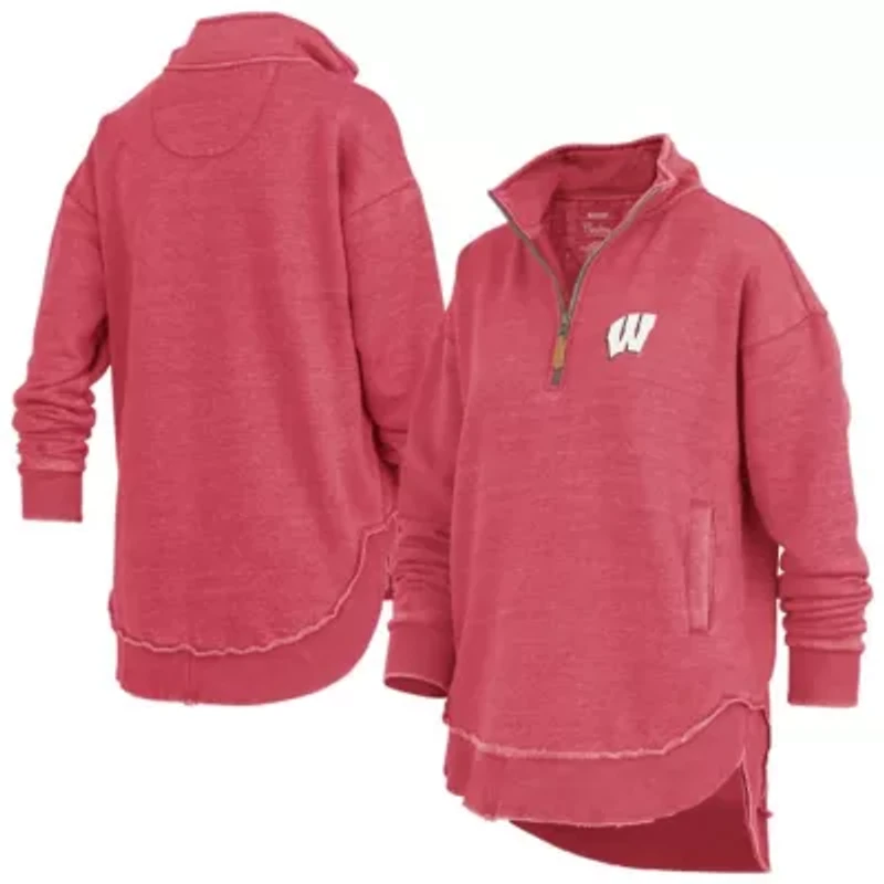 NCAA Wisconsin Badgers Northfork Sojourn Poncho Quarter-Zip Sweatshirt