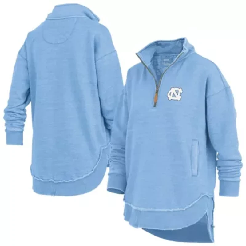 NCAA Light North Carolina Tar Heels Northfork Sojourn Poncho Quarter-Zip Sweatshirt