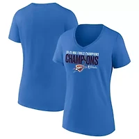 NBA Fanatics Oklahoma City Thunder 2025 Finals s Fast Break Hometown V-Neck T-Shirt