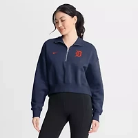 MLB Nike Detroit Tigers Primetime Phoenix Fleece Half-Zip Sweatshirt