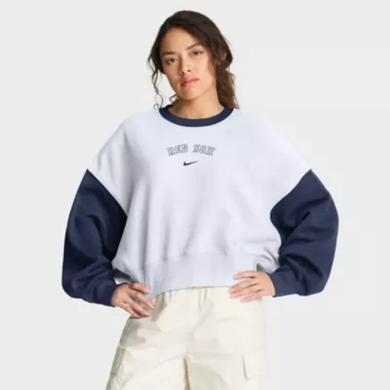 Boston Red Sox MLB Nike Oversized High Hip Fleece Sweatshirt