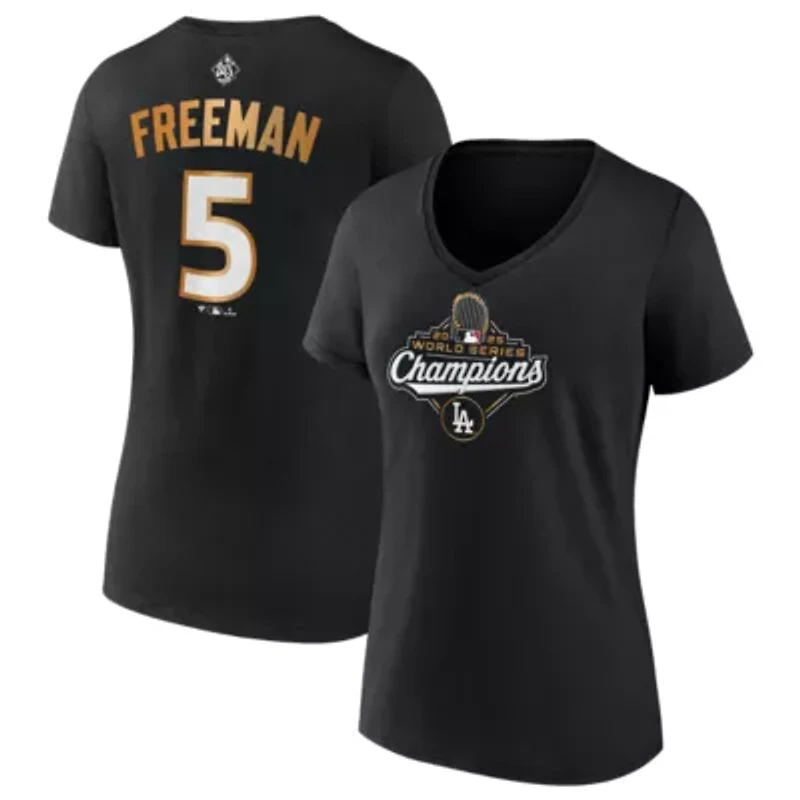 MLB Fanatics Freddie Freeman Los Angeles Dodgers 2025 World Series s Plus Name & Number T-Shirt