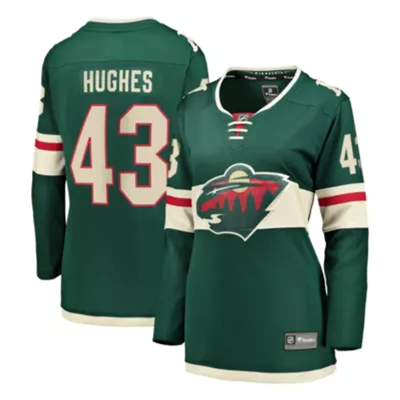 NHL Fanatics Quinn Hughes Minnesota Wild Home Breakaway Jersey