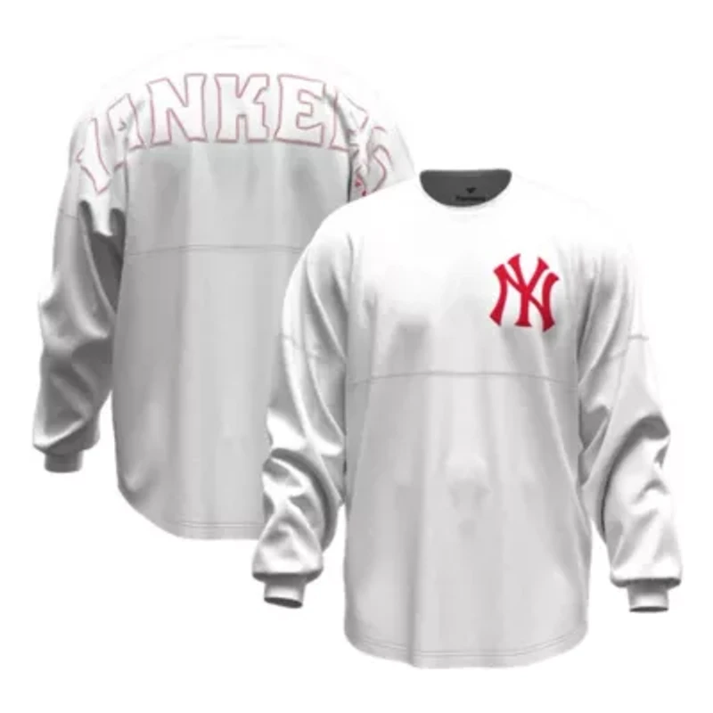 MLB Fanatics New York Yankees Baseball Stitch Long Sleeve T-Shirt