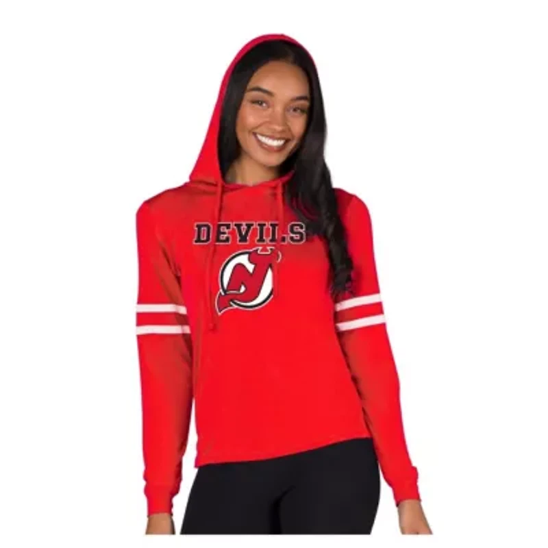NHL New Jersey Devils Marathon Long-Sleeve Hooded T-Shirt