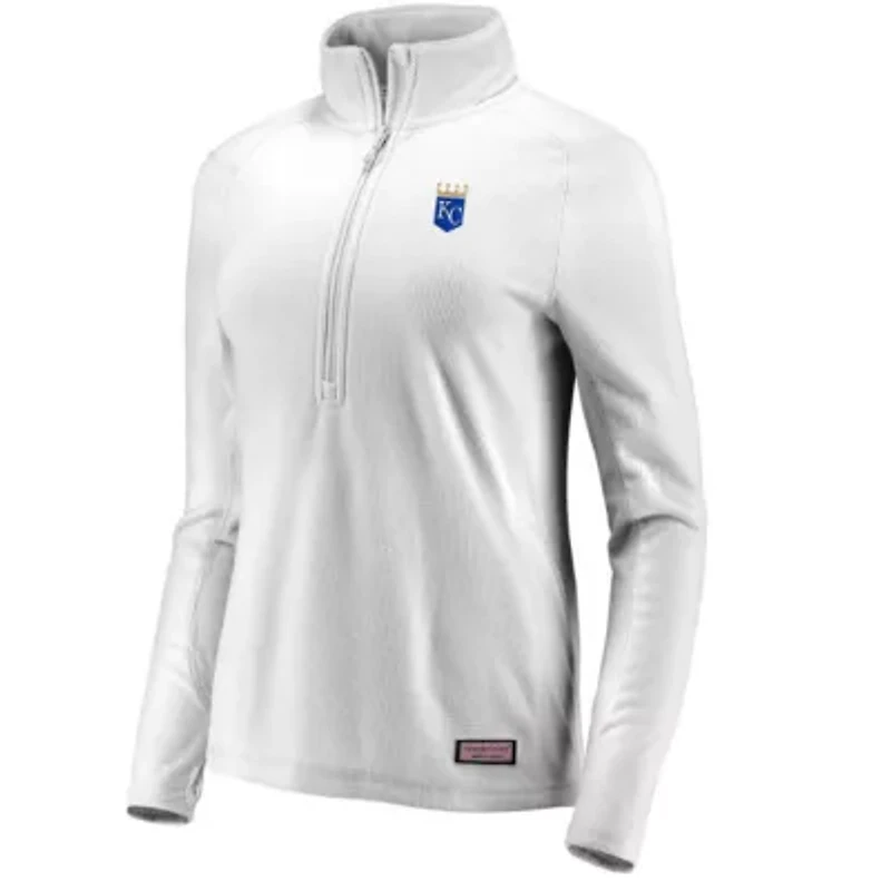 MLB Vineyard Vines Kansas City Royals Performance Grid Half-Zip Pullover Top