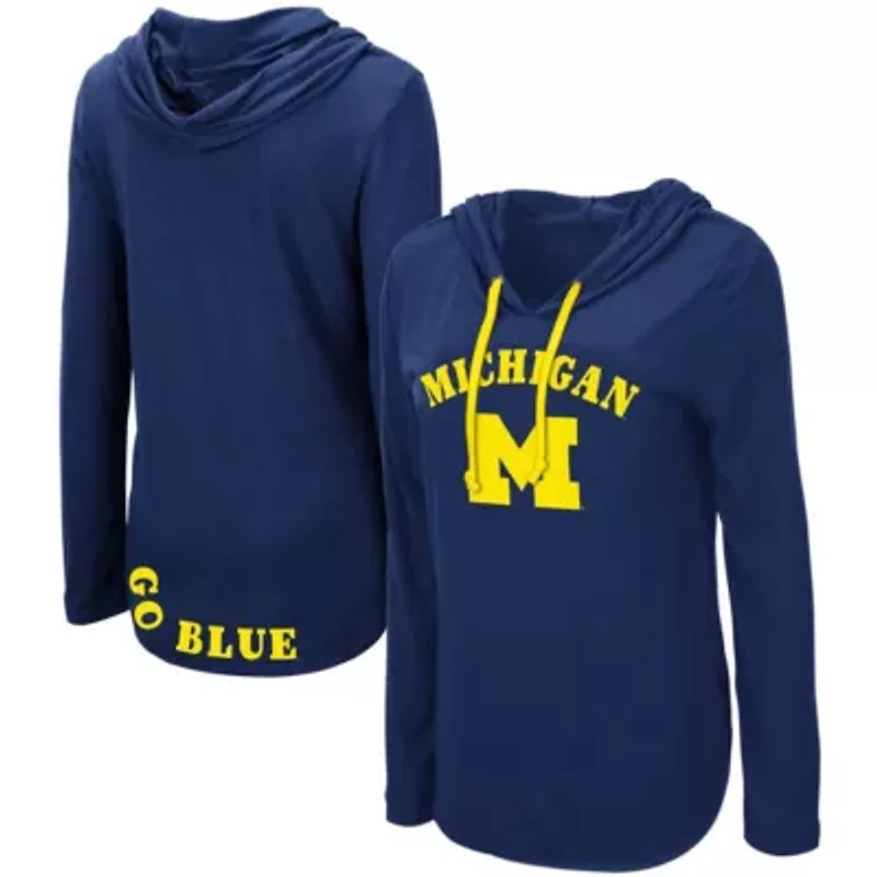 NCAA Michigan Wolverines My Lover Lightweight Hooded Long Sleeve T-Shirt