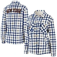 NHL New York Islanders Plaid Button-Up Shirt Jacket