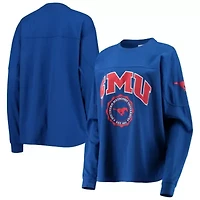 NCAA SMU Mustangs Edith Long Sleeve Oversized Top