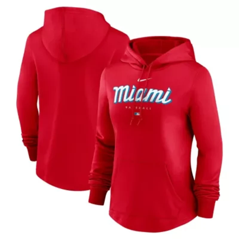 MLB Nike Miami Marlins City Connect Pregame Performance Pullover Hoodie