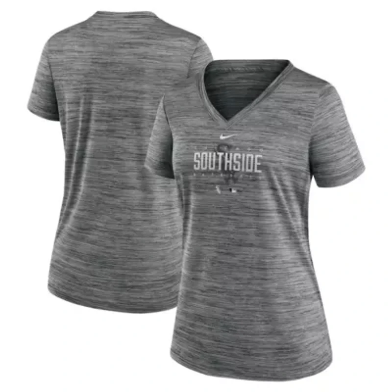 Chicago White Sox MLB Nike City Connect Velocity Practice Performance V-Neck T-Shirt