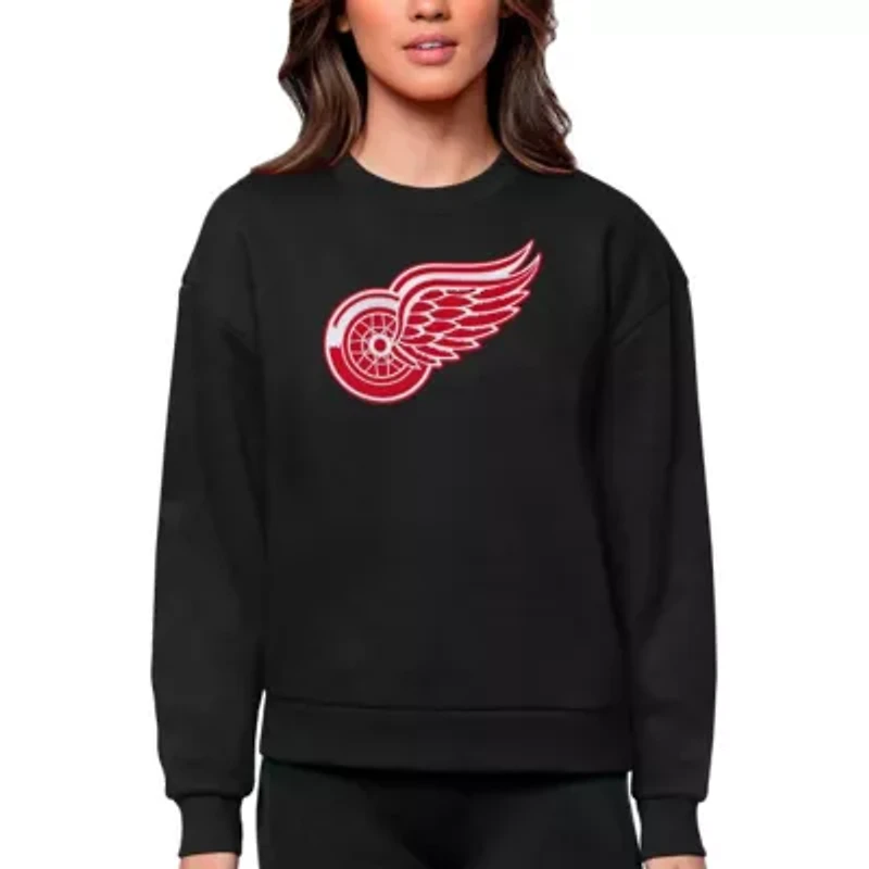 NHL Detroit Wings Primary Logo Team Victory Crewneck Pullover Sweatshirt