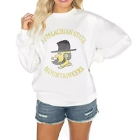NCAA Appalachian State Mountaineers Good Vibes Premium Fleece Drop Shoulder Pullover Sweatshirt