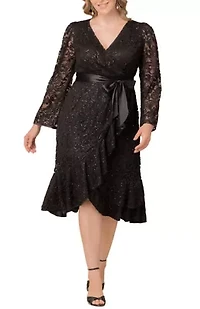 Women's Plus Cosmopolitan Sequin Lace Cocktail Dress
