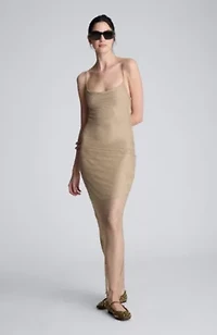 Crystal Netting Slip Maxi Dress