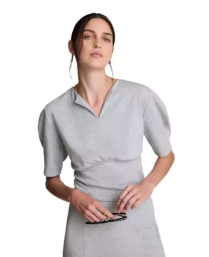 Puff Elbow Sleeve Cropped Tee