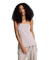 Sleeveless Bustier Top with Belt Loops