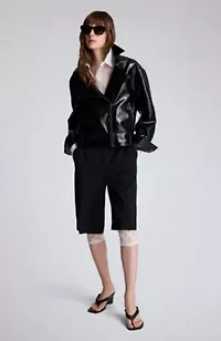 Moto Jacket with Zipper Pockets