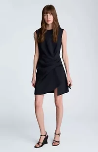 Draped Pleated Mini with Cascading Detail