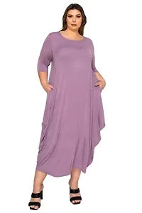 Plus Evelyn Bubble Hem Pocket Dress