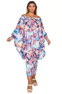Plus Halle Off Shoulder Taper Hem Dress
