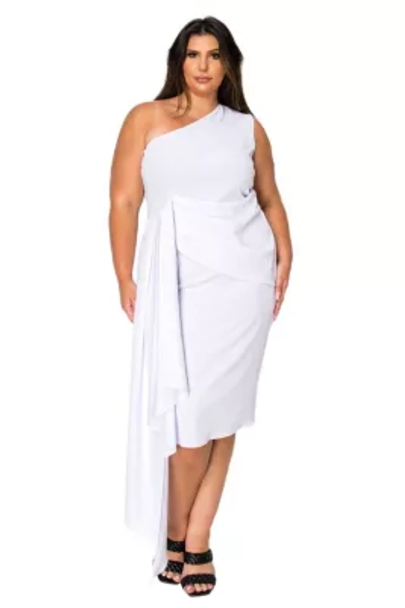 Plus Esme Front Draped Sash Dress