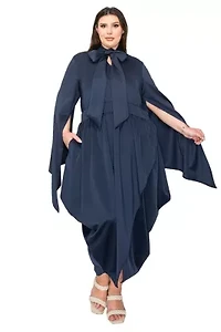 Plus Tina Tulip Hem Pocket Dress