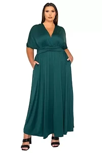 Plus Raffi Pocket Empire Waist Maxi Dress