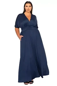 Plus Raffi Empire Waist Pocket Dress