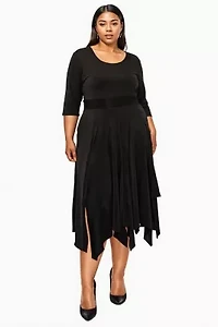 Plus Shay Handkerchief Hem Dress