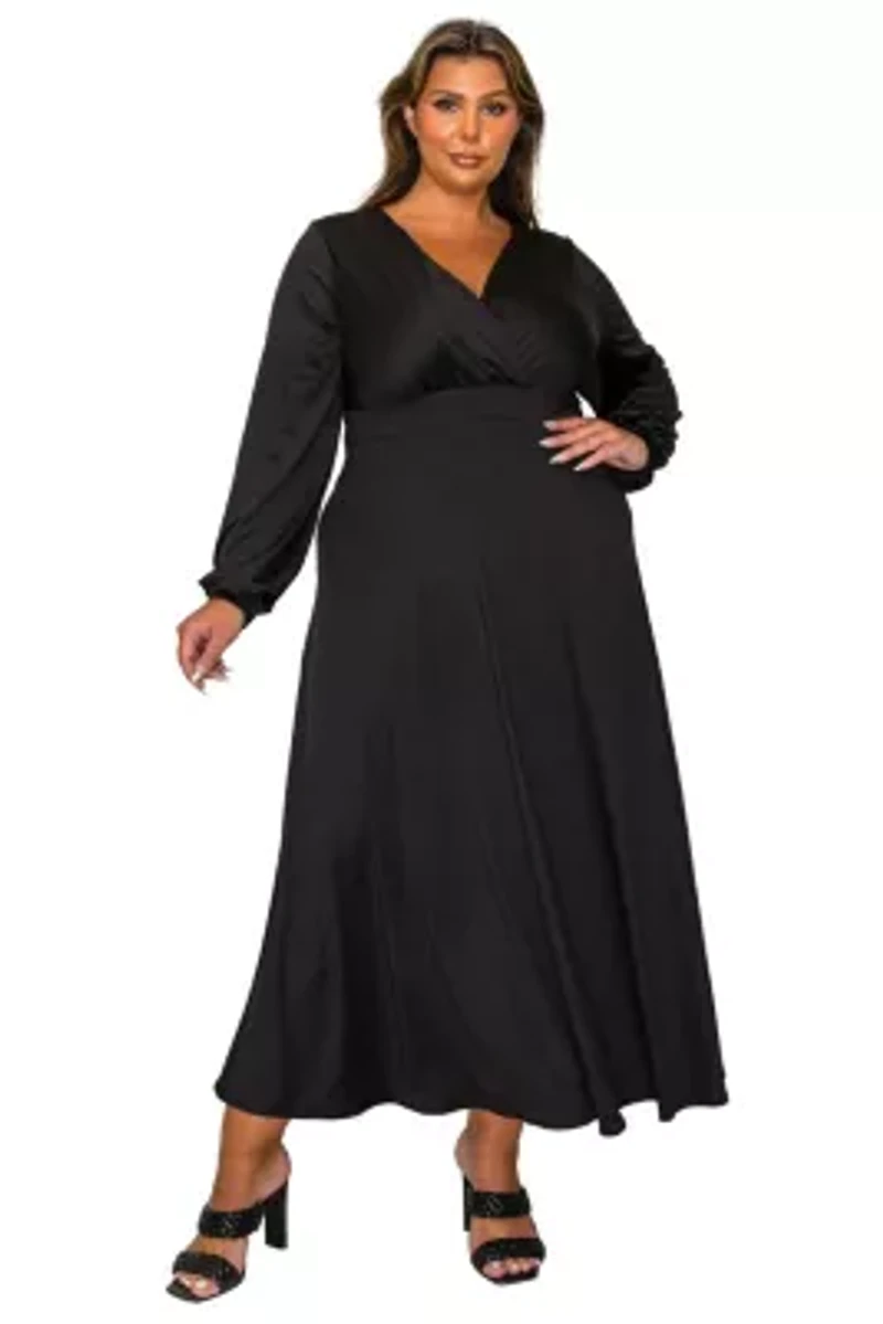 Plus Sophia Surplice Dress