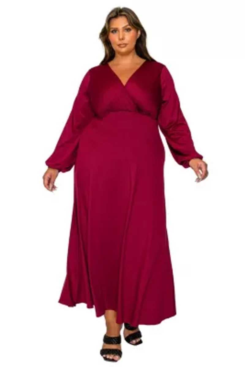Plus Sophia Surplice Dress