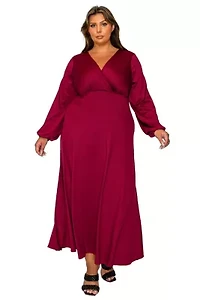 Plus Sophia Surplice Dress
