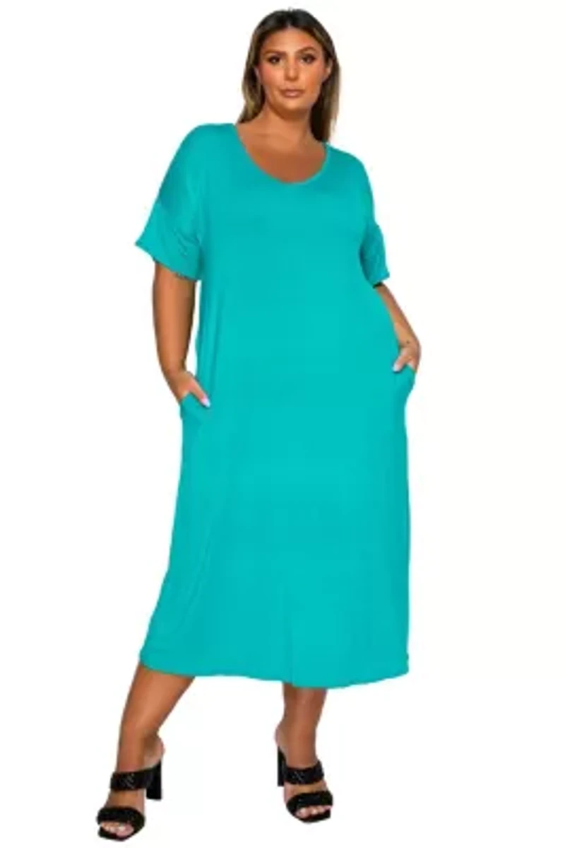 Plus Olivia Pocket Midi Dress