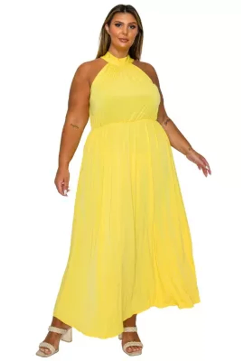Plus Cassia Halter Neck Dress