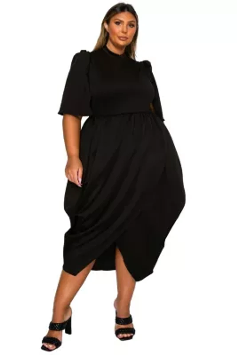 Plus Aesira Tulip Hem Pocket Dress