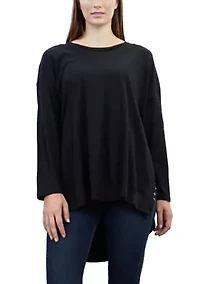 Heavy Cotton Jersey Side Snap Button Pullover