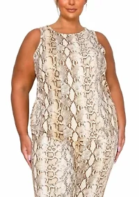 Python Side Ruched Tank