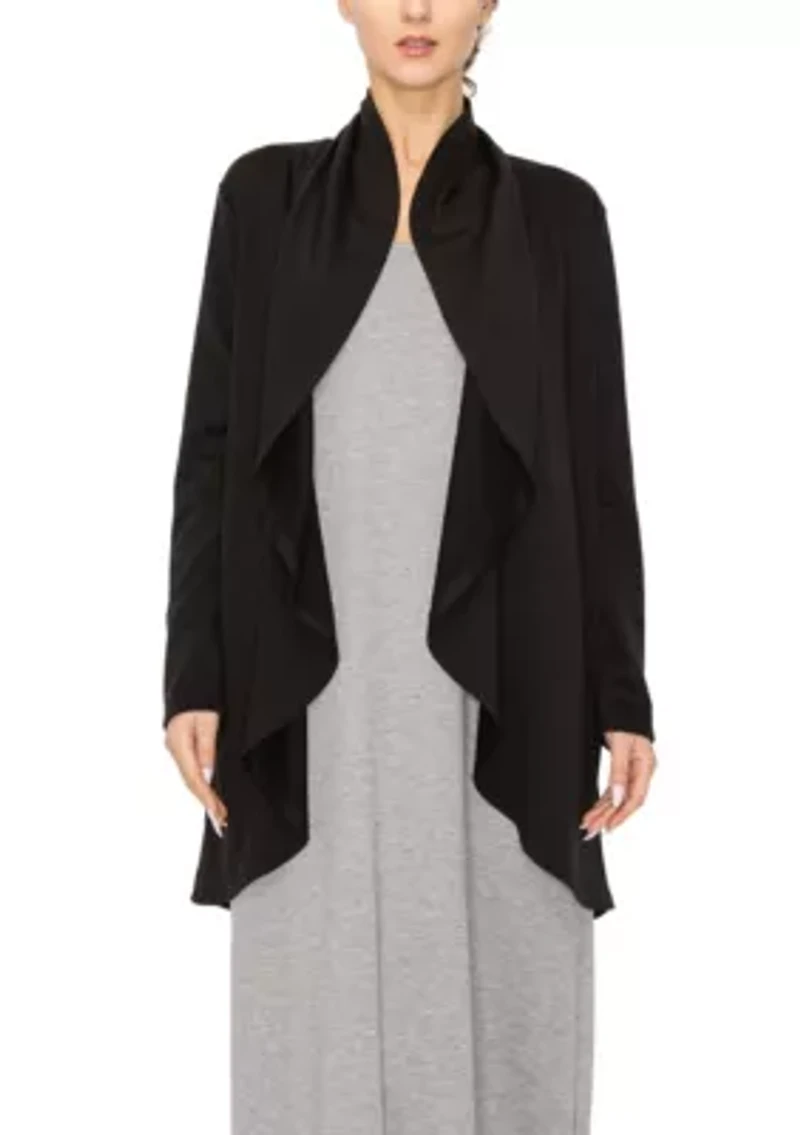 French Terry Draped Cardi