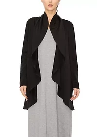 French Terry Draped Cardi
