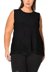 Spiral Wave Textured Strappy Back Tank