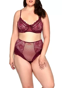 Women's Plus 2pc Bralete and Panty Lingerie Set