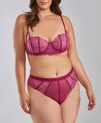 Evie Plus Underwire Stretch Lace Bralet and Panty Set