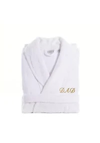 Terry Bathrobe Embroidered with Dad Design