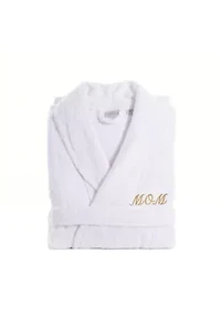 Terry Bathrobe Embroidered with Mom Design