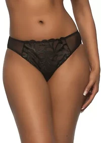 Lotus Hi Cut Embroidered Mesh Brief