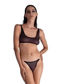 Lustrous Clear Strap Invisible Thong