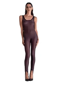 Lustrous Sheer Stirrup Tank Bodystocking