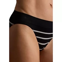 Seamless Striped Jersey Bikini Brief