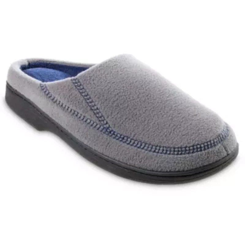 isotoner Men's Memory Foam Fleece Roman Hoodback ECO Comfort Slipper